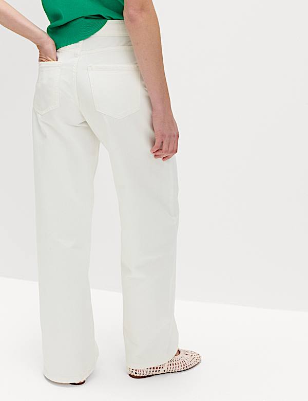 Drawstring Wide Leg Jeans - VN