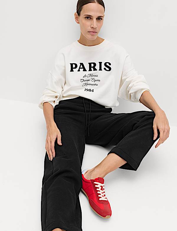 Cotton Rich Brushed Carrot Leg Joggers