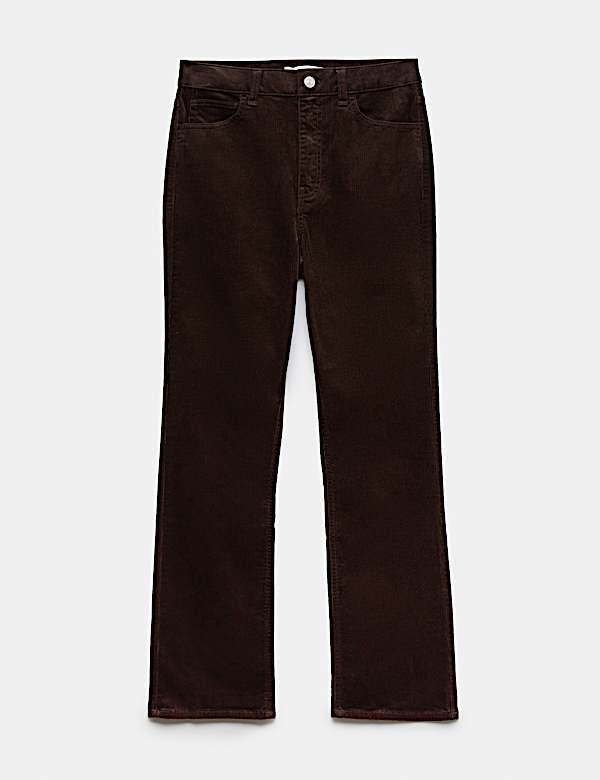 Cord Flare Cropped Trousers - CA