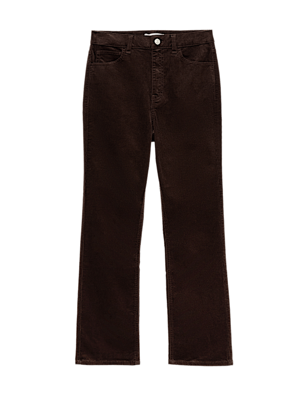 Cord Flare Cropped Trousers
