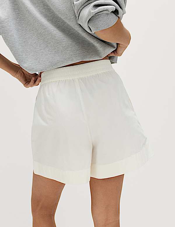 Pure Cotton Poplin High Waisted Shorts - CY