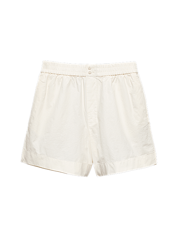 Pure Cotton Poplin High Waisted Shorts