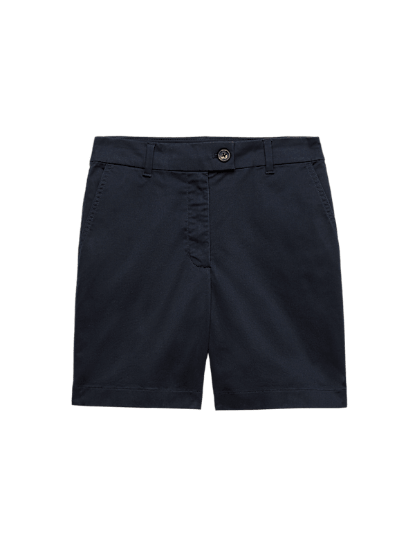 Cotton Rich High Waisted Chino Shorts
