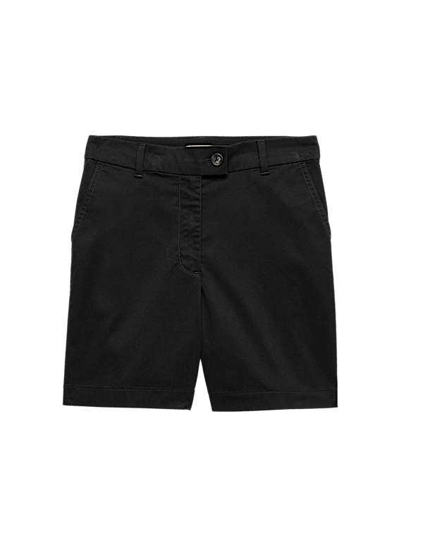 Cotton Rich High Waisted Chino Shorts