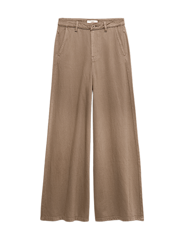 Pure Cotton Palazzo Trousers