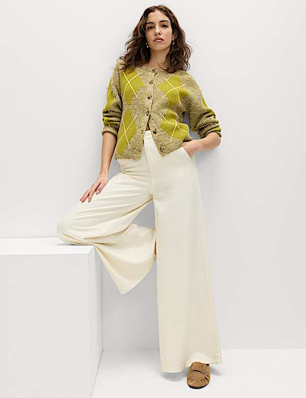 Pure Cotton Palazzo Trousers