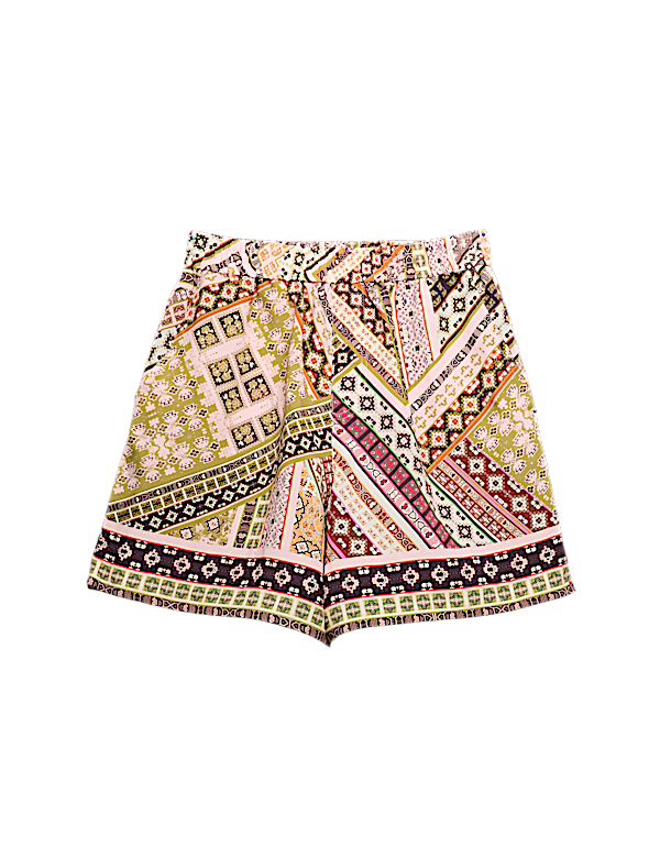 Printed High Waisted Shorts