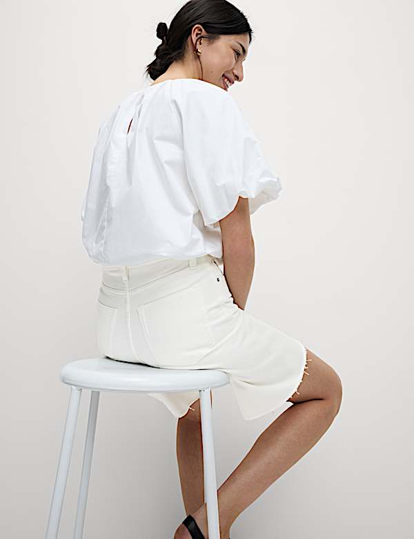 Denim-Bermudashorts aus reiner Baumwolle - DE