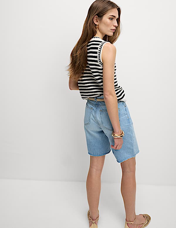 Zuiver katoenen denim bermuda - NL