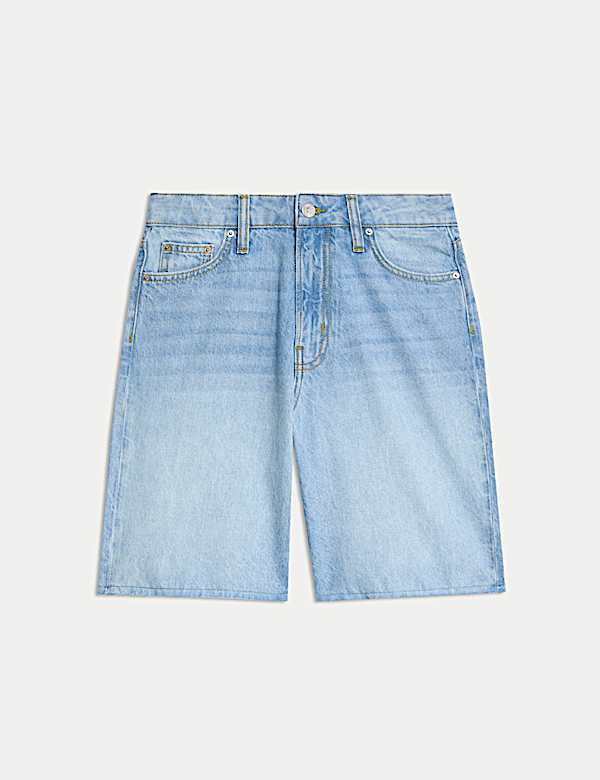 Zuiver katoenen denim bermuda - NL