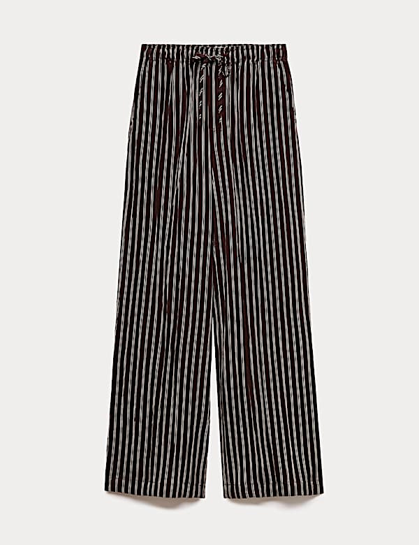 Lyocell Rich Drawstring Wide Leg Trousers - BE