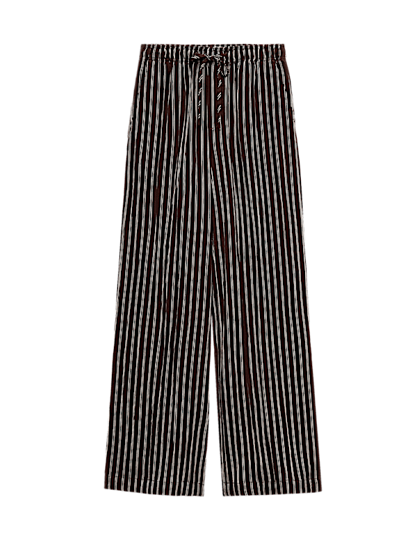 Lyocell Rich Drawstring Wide Leg Trousers