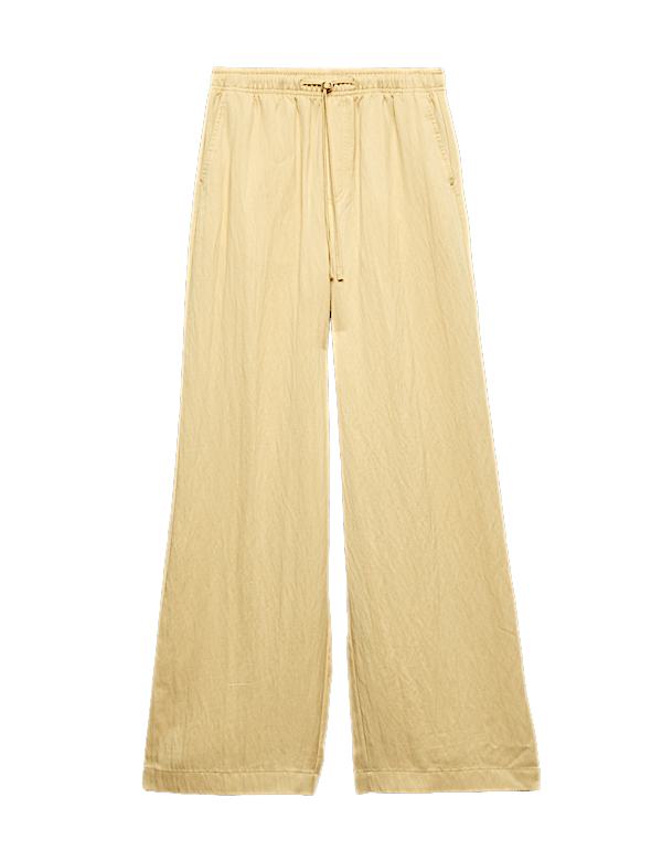 Lyocell Rich Drawstring Wide Leg Trousers