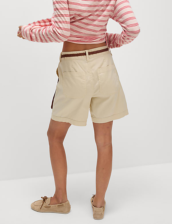 Cotton Blend Cargo Shorts - GR