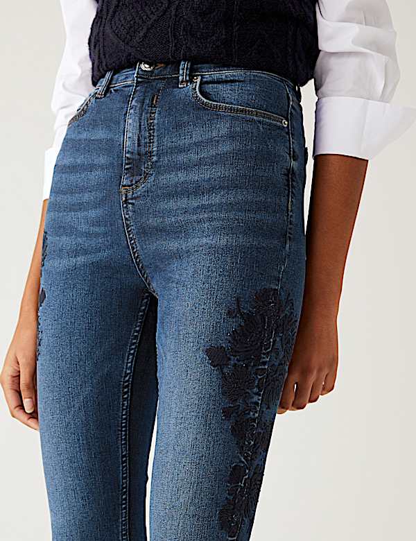 Ivy Premium Embroidered Skinny Jeans