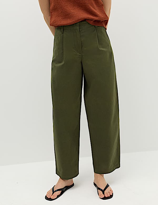 Pure Cotton Barrel Leg trouser - DK