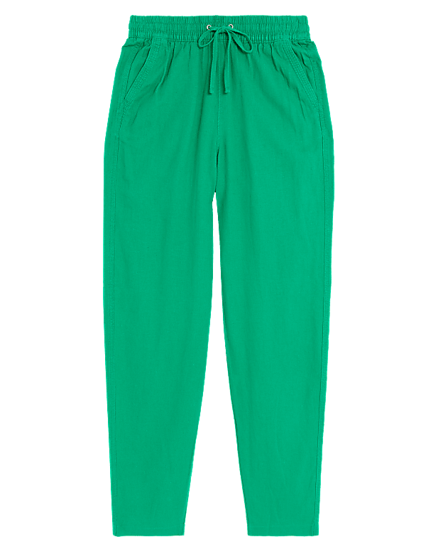 Linen Rich Tapered Trousers