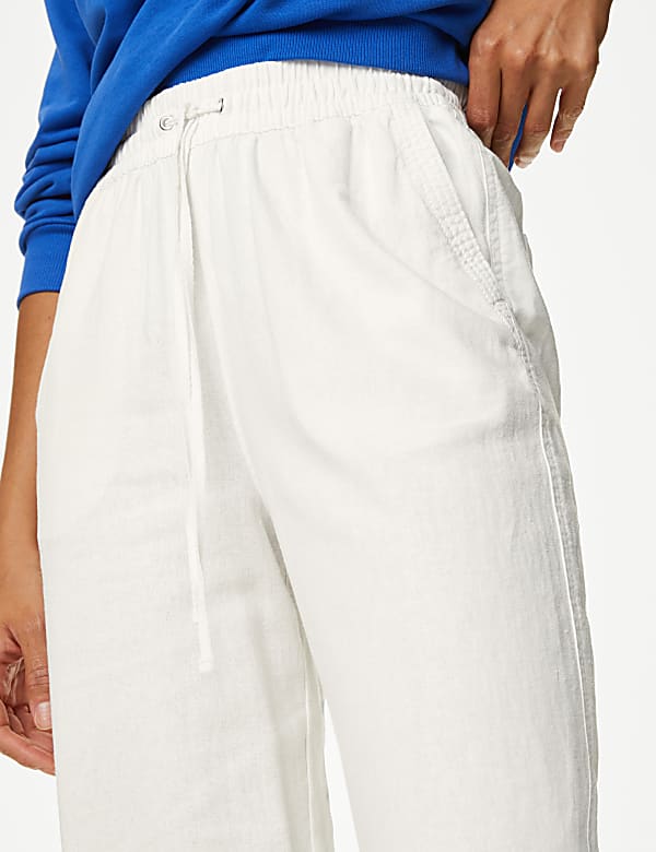 Linen Rich Tapered Trousers