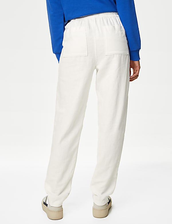 Linen Rich Tapered Trousers