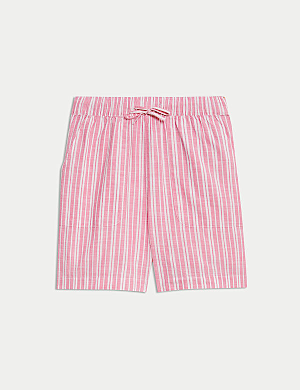 Pure Cotton Printed High Waisted Shorts - GR