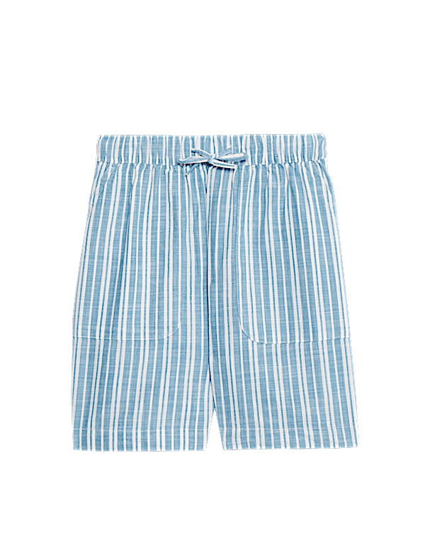 Pure Cotton Printed High Waisted Shorts