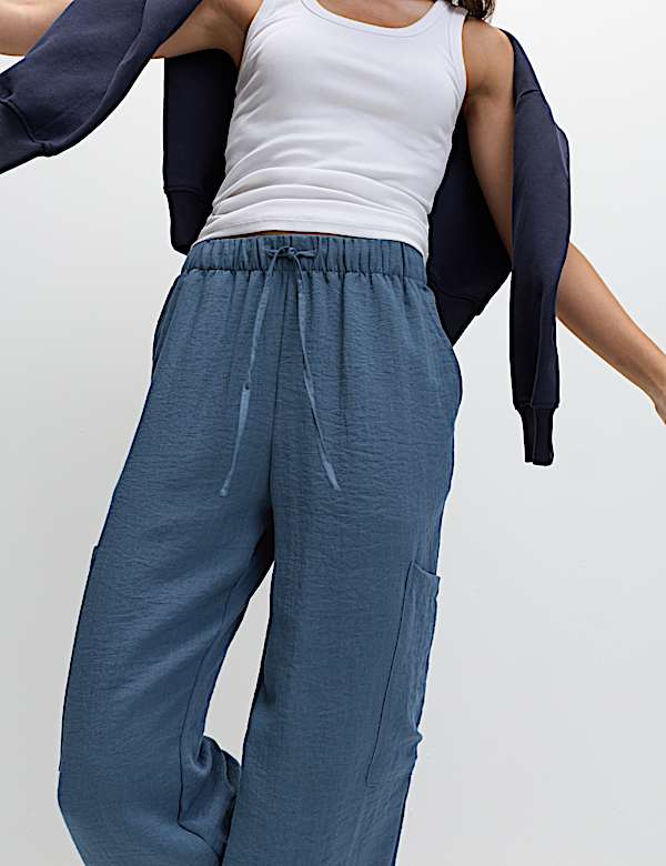 Crinkle Cargo Cuffed Joggers - SK