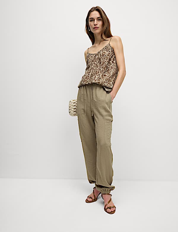 Crinkle Cargo Cuffed Joggers - PT
