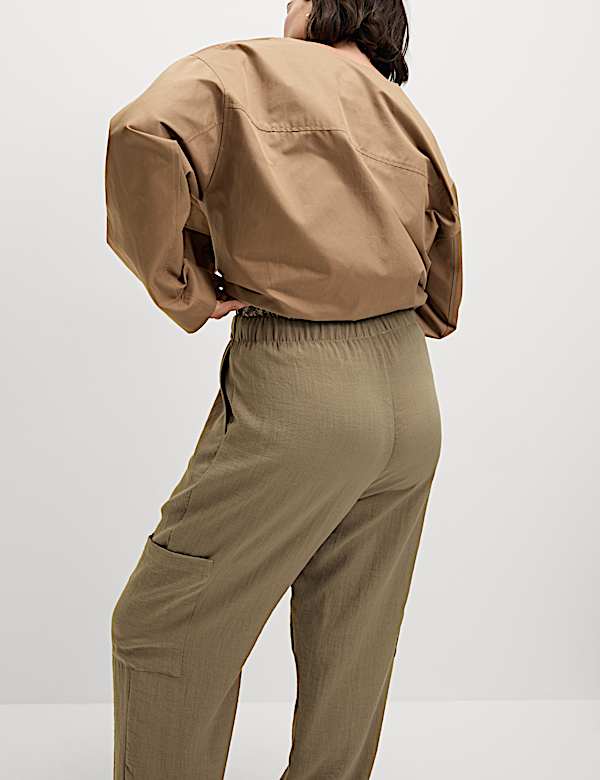 Crinkle Cargo Cuffed Joggers - JP