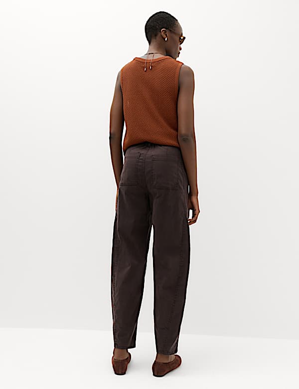 Pantalon utilitaire coupe barrel en lyocell - BE