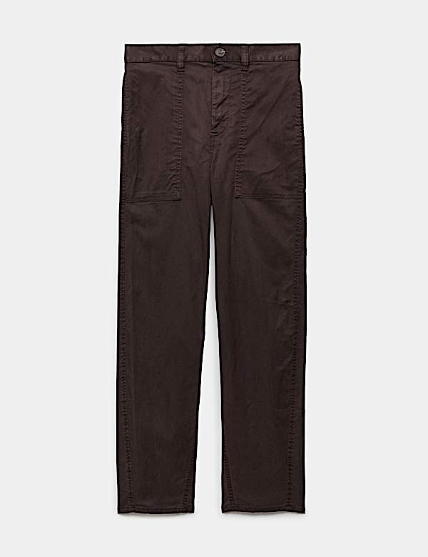Pantalon utilitaire coupe barrel en lyocell - BE