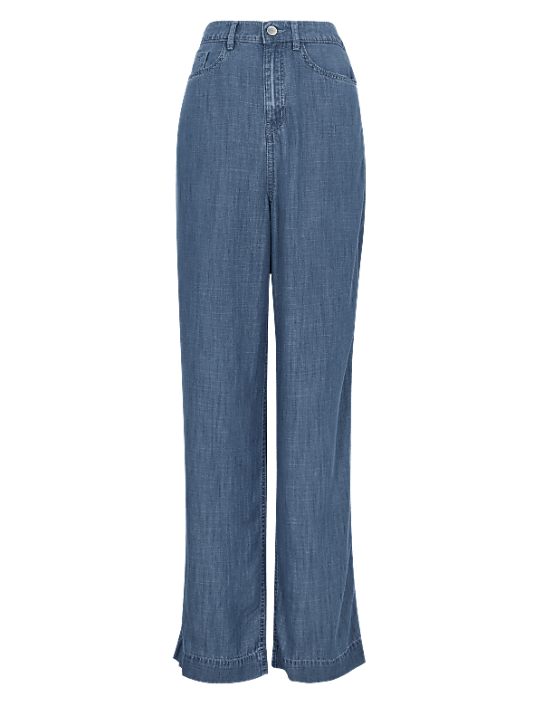 Tencel™ Denim High Waisted  Wide Leg Jean
