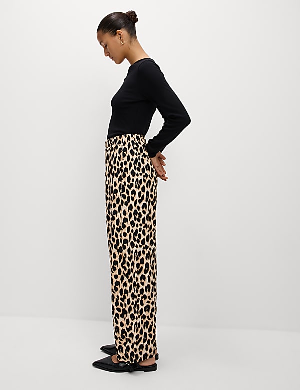 Animal Print Carrot Leg Ankle Grazer Trousers - PL