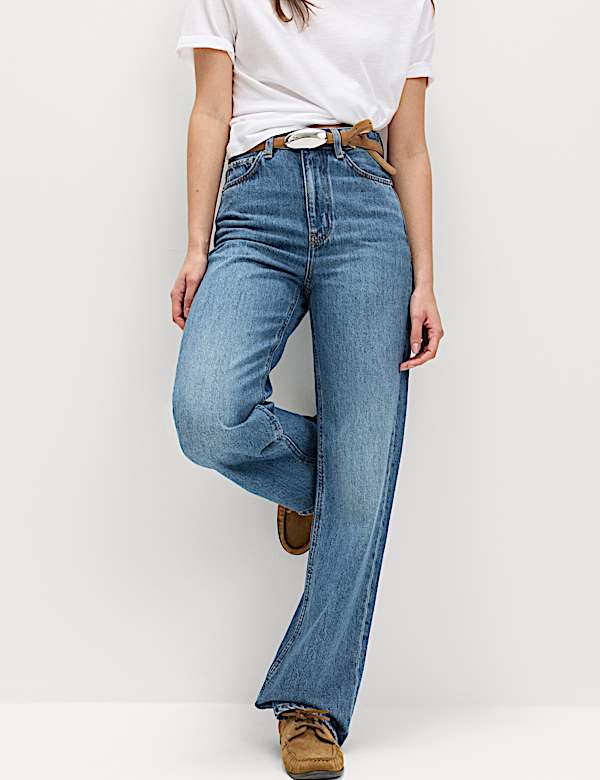 High Waisted Relaxed Straight Jeans - CZ