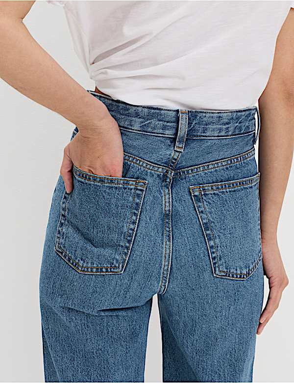 High Waisted Relaxed Straight Jeans - CZ