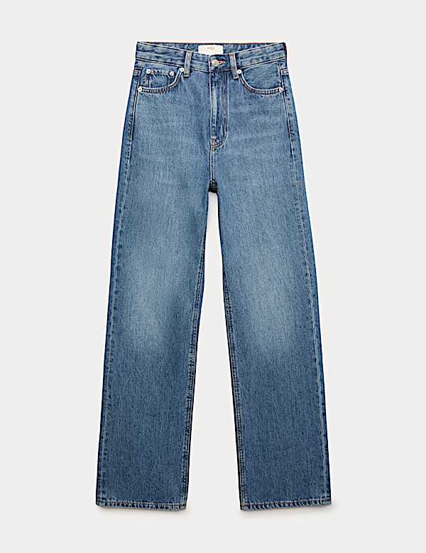High Waisted Relaxed Straight Jeans - CZ