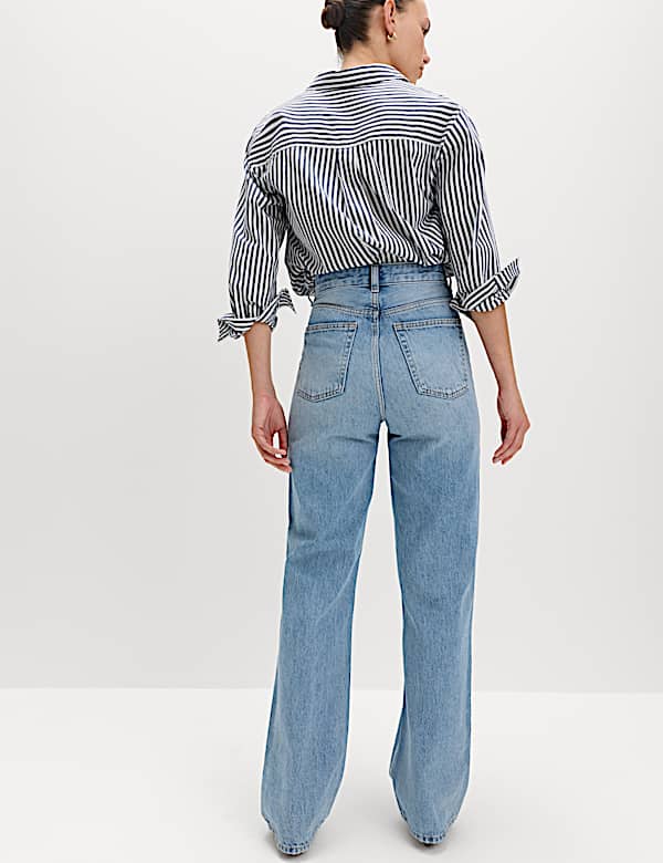 High Waisted Relaxed Straight Jeans - IL