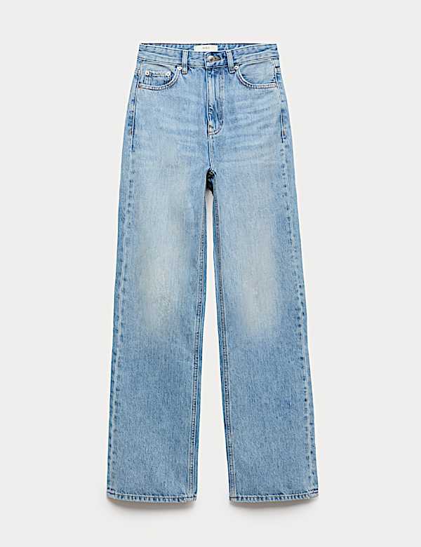 High Waisted Relaxed Straight Jeans - IL