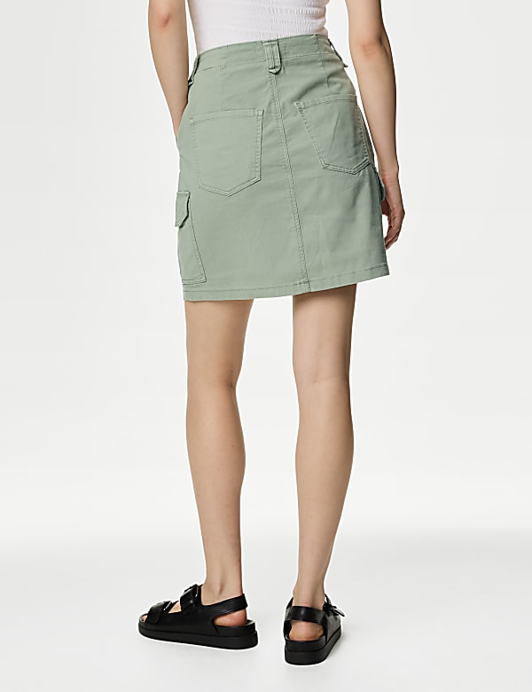 Cotton Rich Mini Utility Skirt