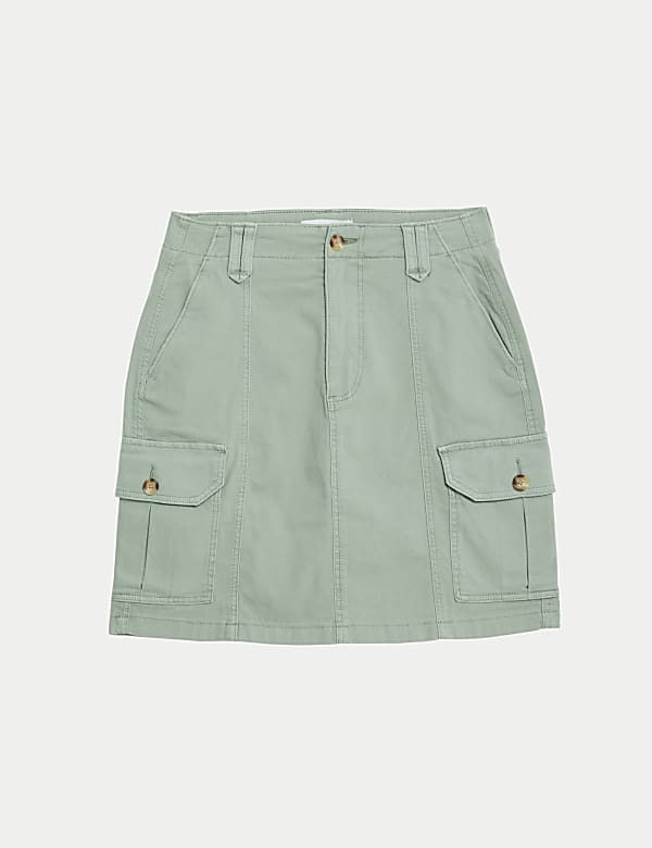 Cotton Rich Mini Utility Skirt