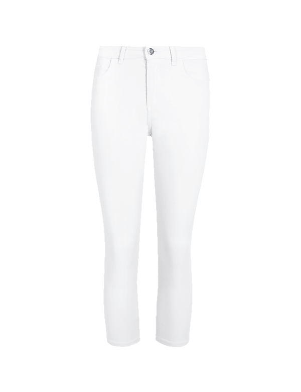 Mid Rise Super Skinny Leg Cropped Jeans
