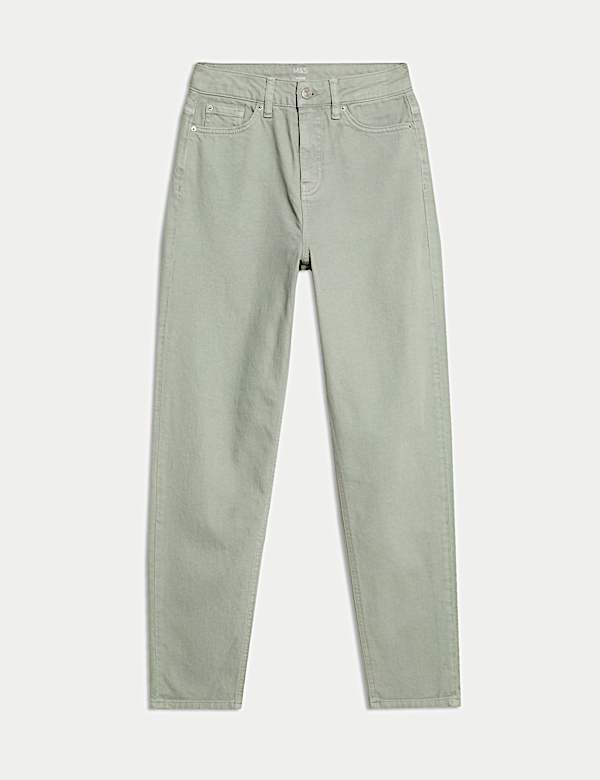 Barevn&eacute; dž&iacute;ny střihu Mom ke kotn&iacute;kům, s vysok&yacute;m pasem - CZ