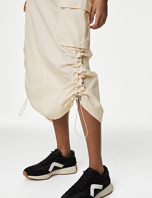 Pure Cotton Maxi Utility Skirt