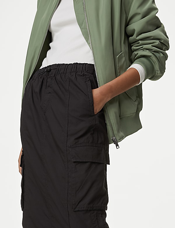 Pure Cotton Maxi Utility Skirt