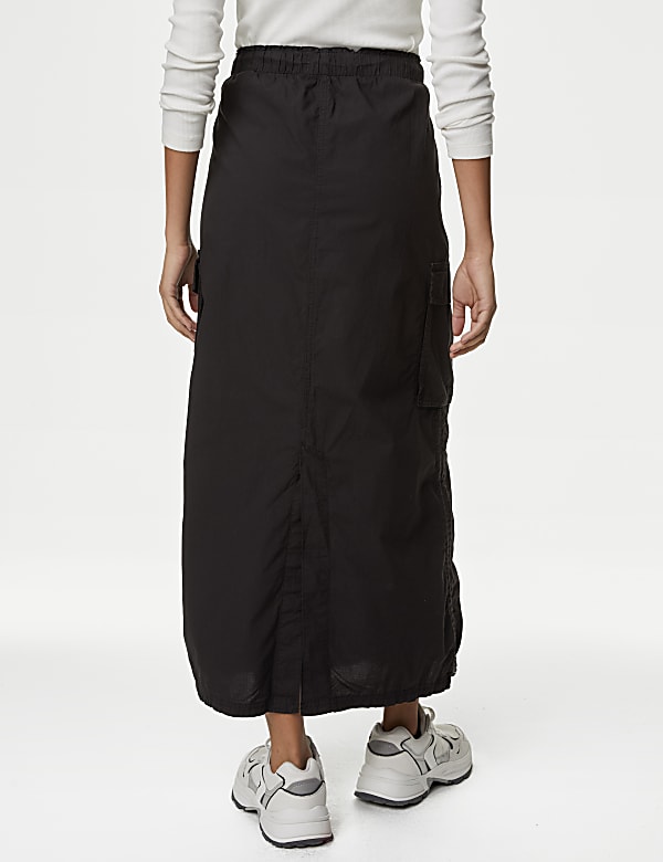 Pure Cotton Maxi Utility Skirt