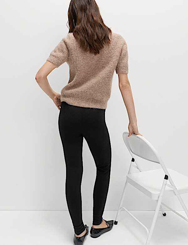 Embellished High Waisted Leggings - ES