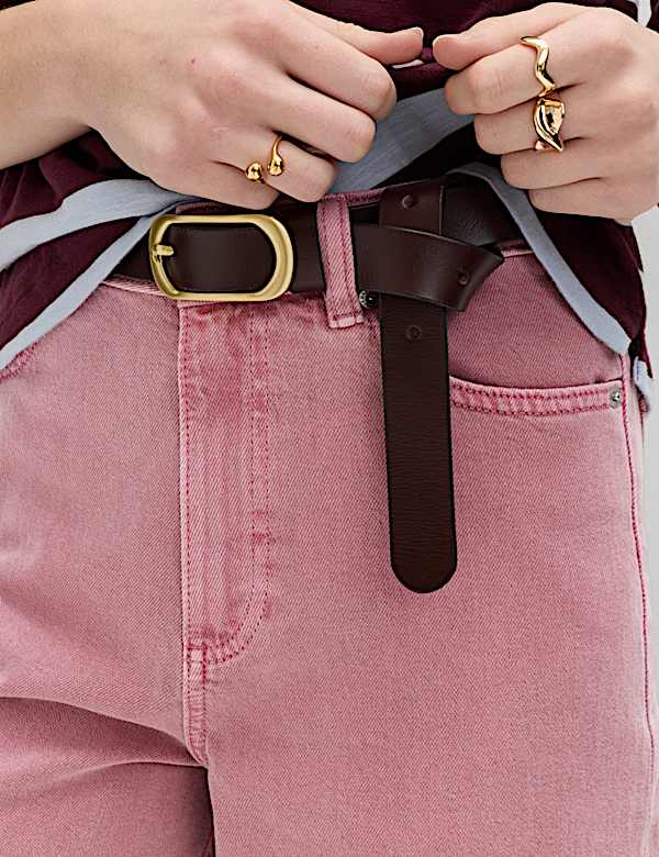 Pantacourt large en jean taille haute - FR