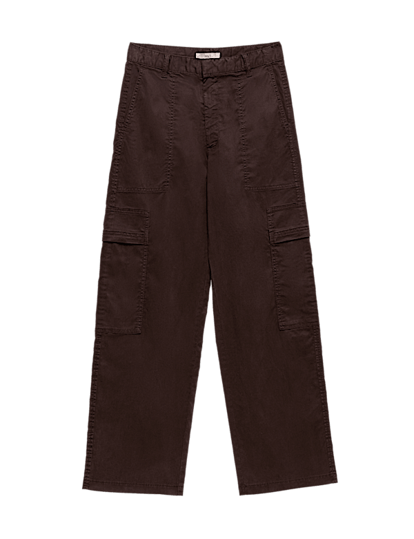 Lyocell Rich Cargo Wide Leg Trousers