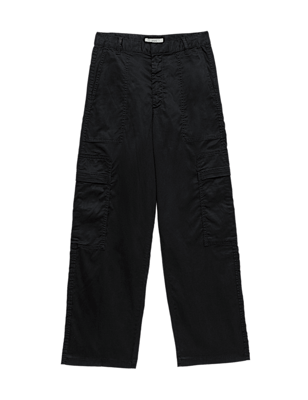 Lyocell Rich Cargo Wide Leg Trousers