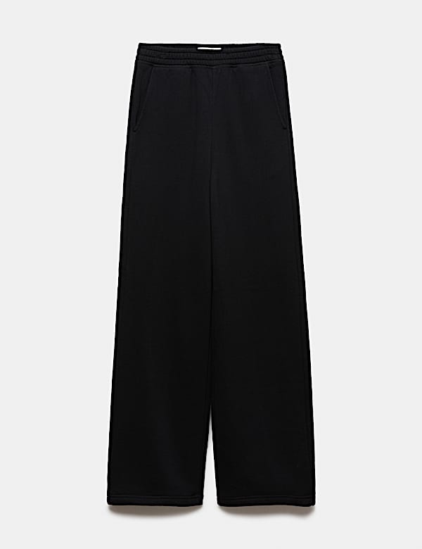 Pure Cotton Patch Pocket Wide Leg Joggers - US