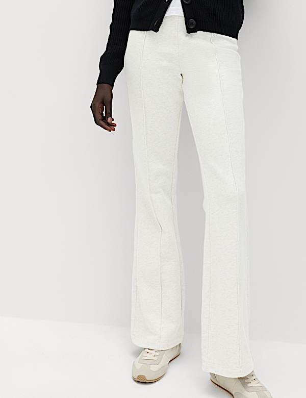 Pure Cotton Seam Detail Flared Joggers